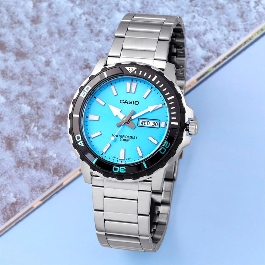 Vyriškas laikrodis Casio MTD-125D-2A3 + BOX WR100