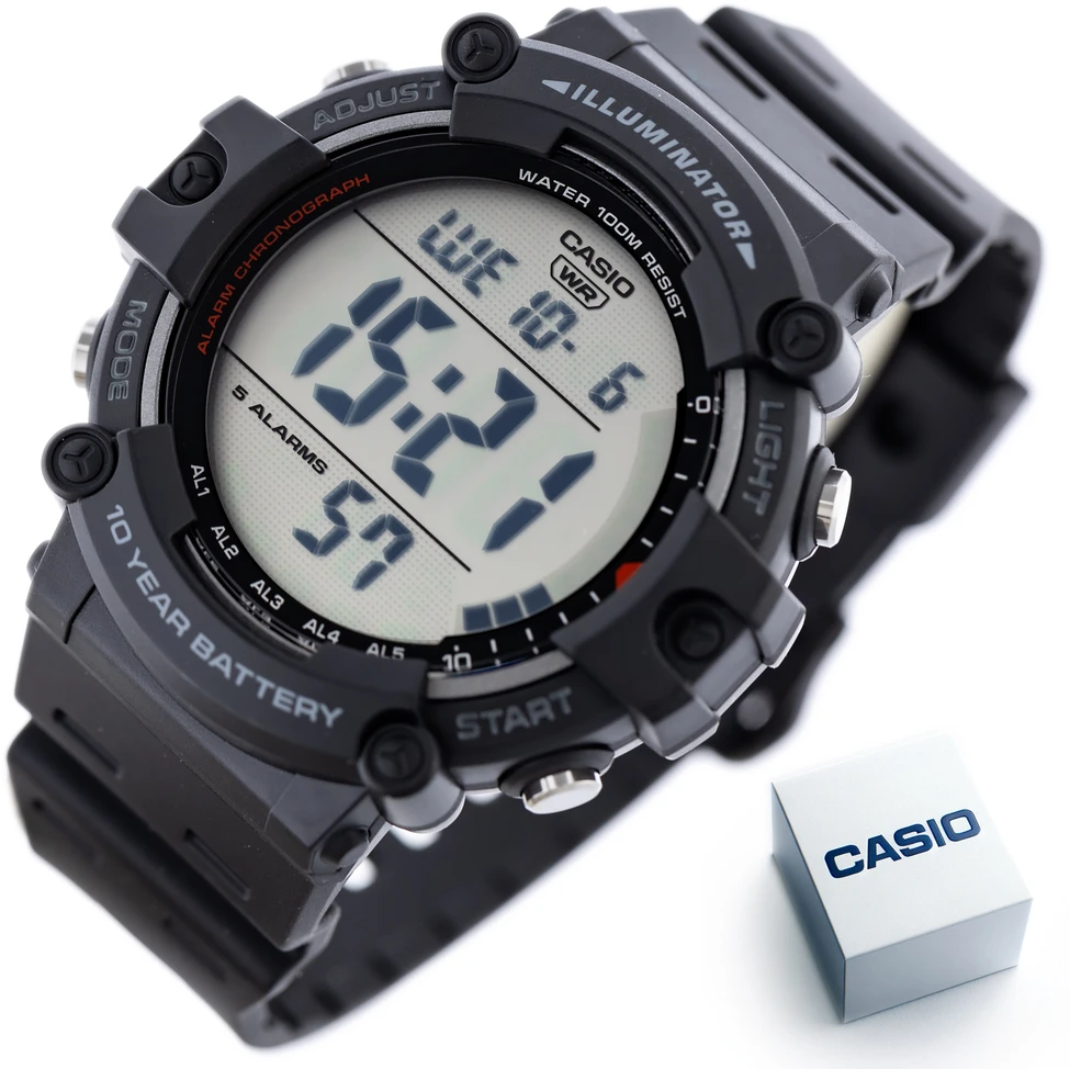 Vyriškas laikrodis Casio Sport Illuminator AE-1500WH-1A, Juodos spalvos