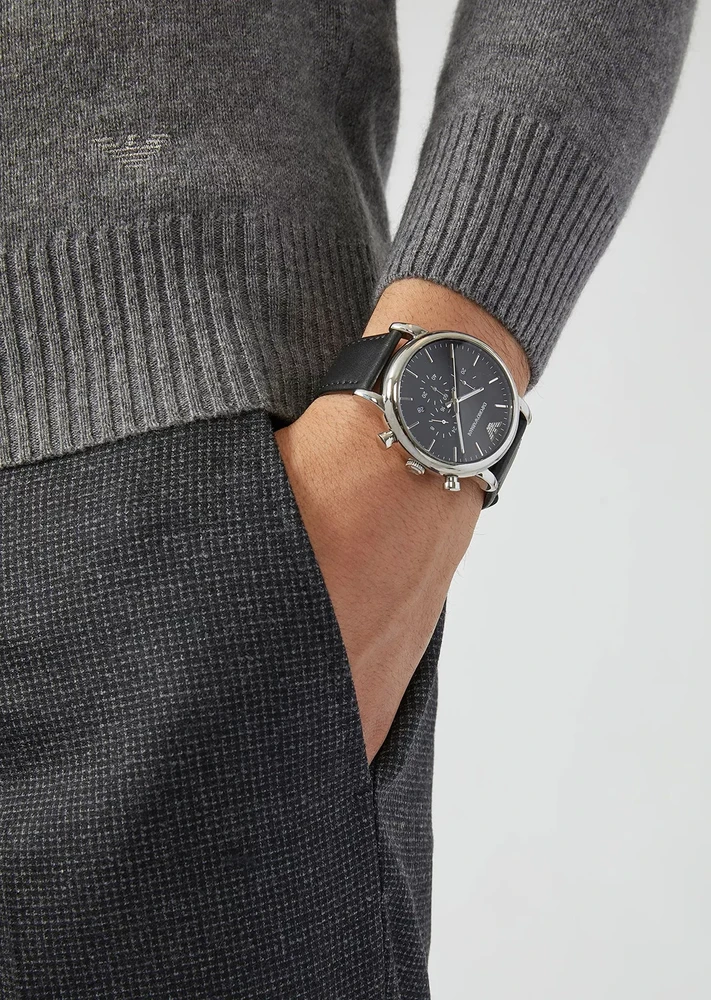 Vyriškas laikrodis EMPORIO ARMANI LUIGI AR1828 + BOX (zi091b)