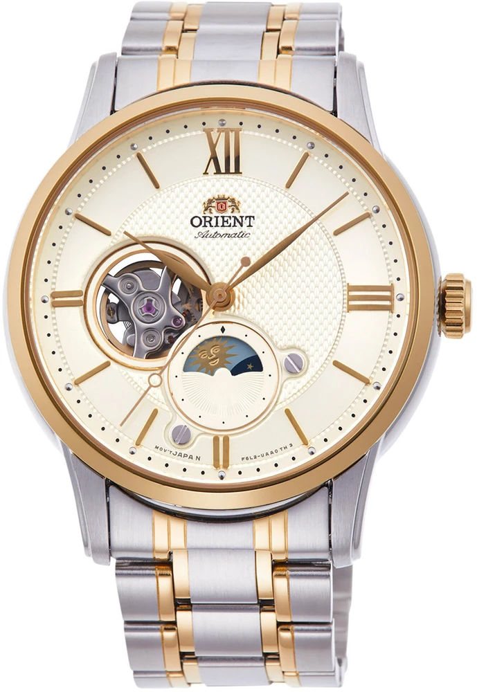 Vyriškas laikrodis Orient Classic Sun & Moon RA-AS0007S10B + BOX