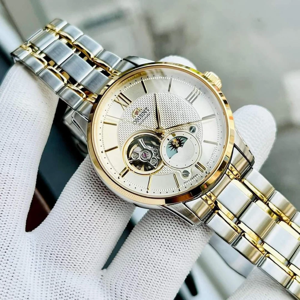 Vyriškas laikrodis Orient Classic Sun & Moon RA-AS0007S10B + BOX