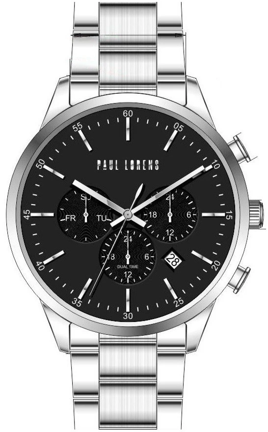 Vyriškas laikrodis PAUL LORENS - PL20026B-1C1 (zg392h) + BOX