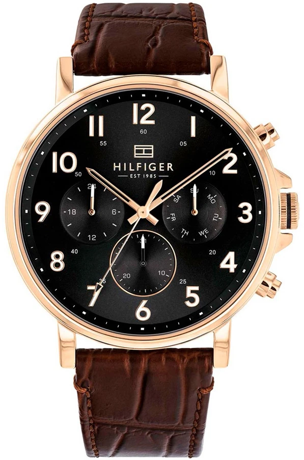 Vyriškas laikrodis Tommy Hilfiger Daniel 44 mm juodas ciferblatas