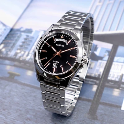 Vyriškas laikrodis CASIO MTP-1370D 1A2V (zd025a) + DĖŽĖ