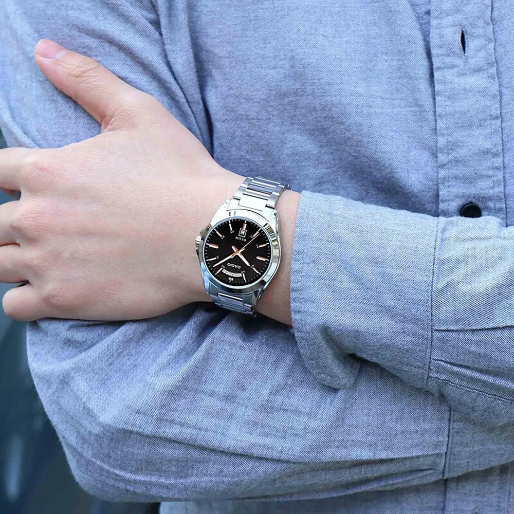 Vyriškas laikrodis CASIO MTP-1370D 1A2V (zd025a) + DĖŽĖ