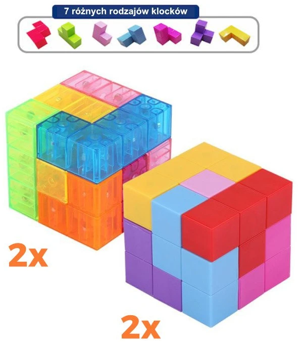 X Bida Magnetinis konstruktorius Magic Magnetic Cubes 28 el.