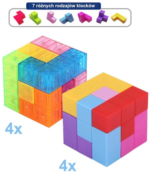 X Bida Magnetinis konstruktorius Magic Magnetic Cubes 56 el.