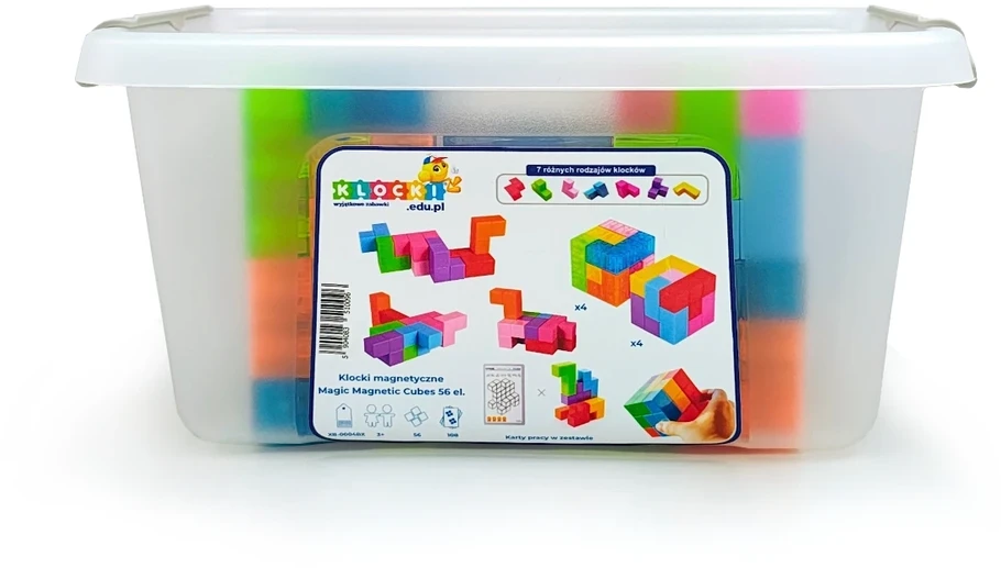 X Bida Magnetinis konstruktorius Magic Magnetic Cubes 56 el.