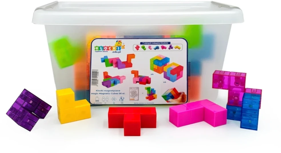 X Bida Magnetinis konstruktorius Magic Magnetic Cubes 56 el.