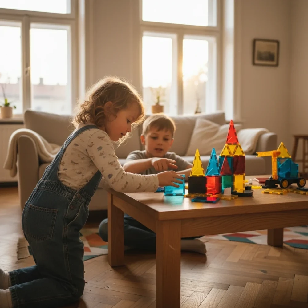 X Bida Magnetinių XL formų konstruktorius su 88 detalėmis, vaikams nuo 3 metų, su ratuku ir lipdukais