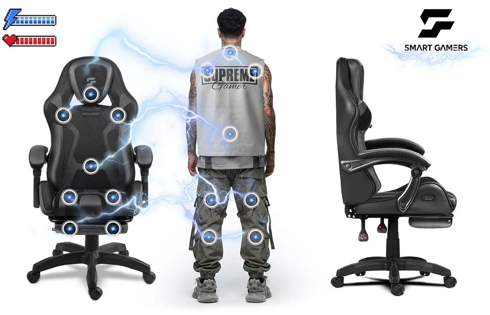 Žaidimų fotelis su pasukamu mechanizmu ir pakoja Specter Sofotel