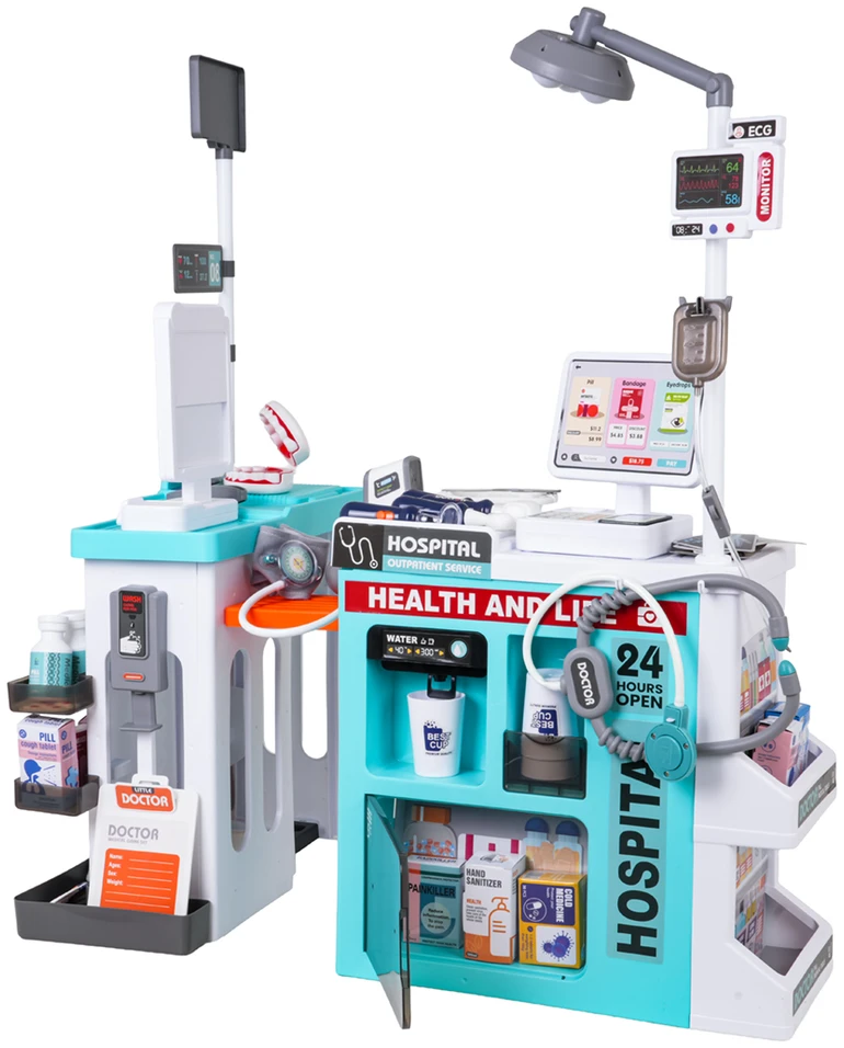 Žaidimų rinkinys MEGA Little Doctor 77 vnt. mėlynas