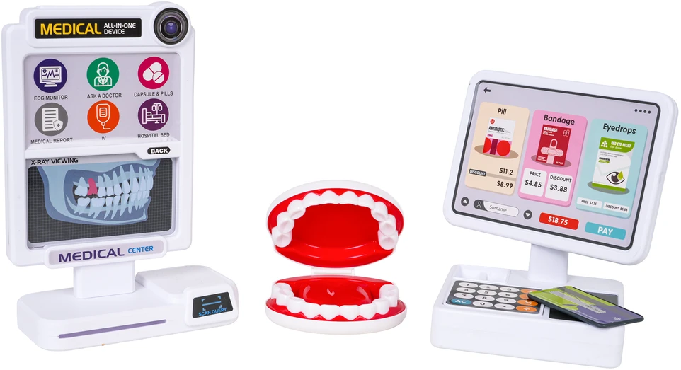 Žaidimų rinkinys MEGA Little Doctor 77 vnt. mėlynas