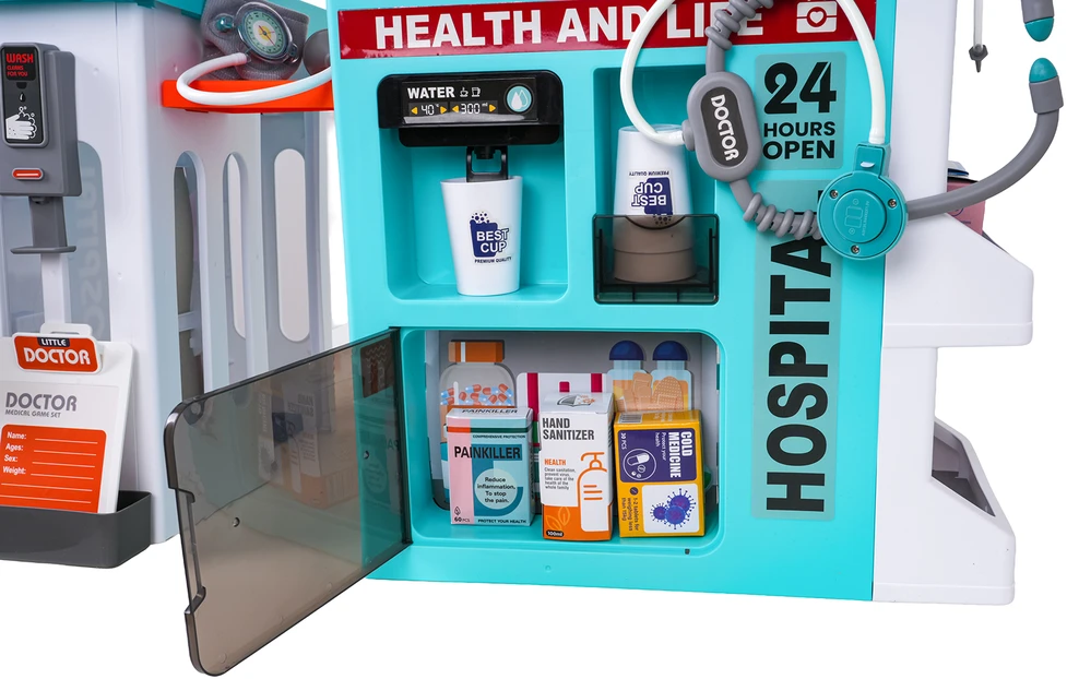 Žaidimų rinkinys MEGA Little Doctor 77 vnt. mėlynas