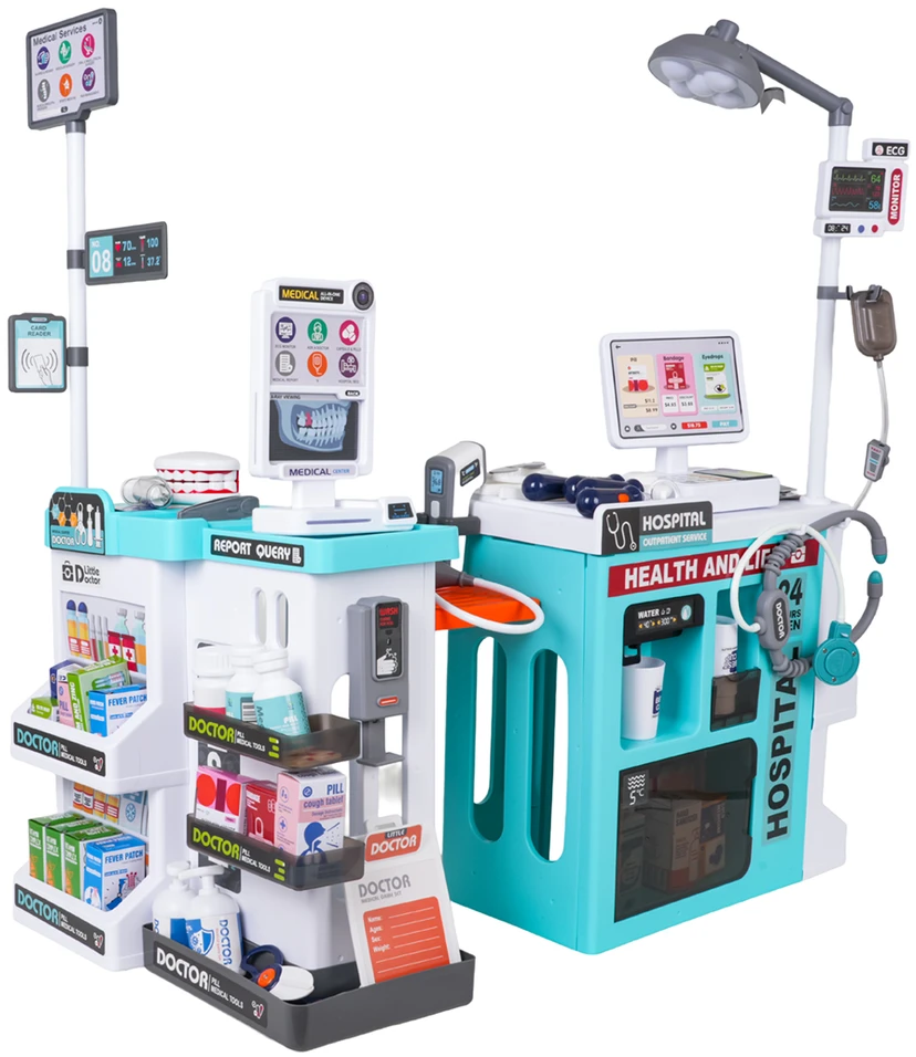 Žaidimų rinkinys MEGA Little Doctor 77 vnt. mėlynas