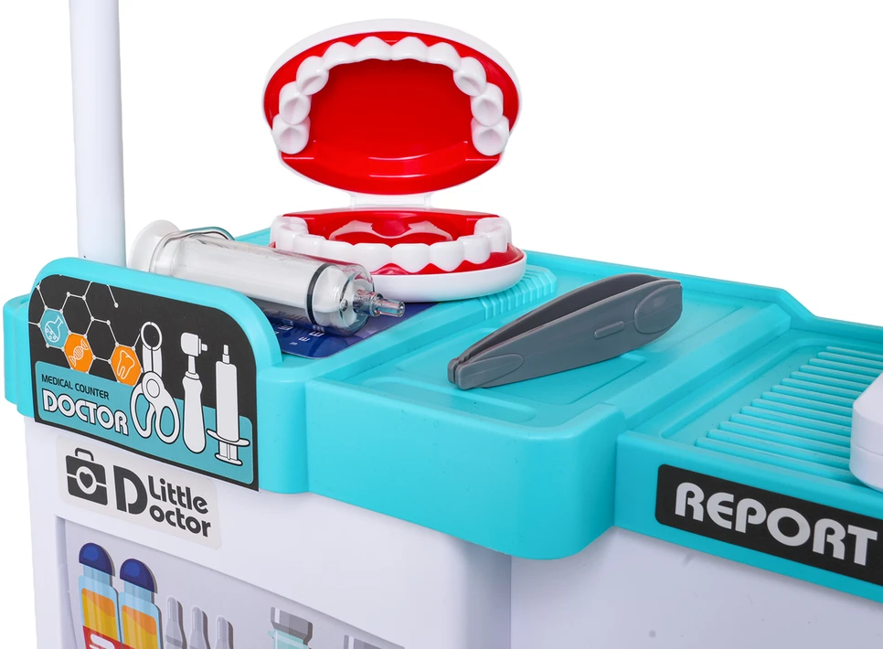 Žaidimų rinkinys MEGA Little Doctor 77 vnt. mėlynas