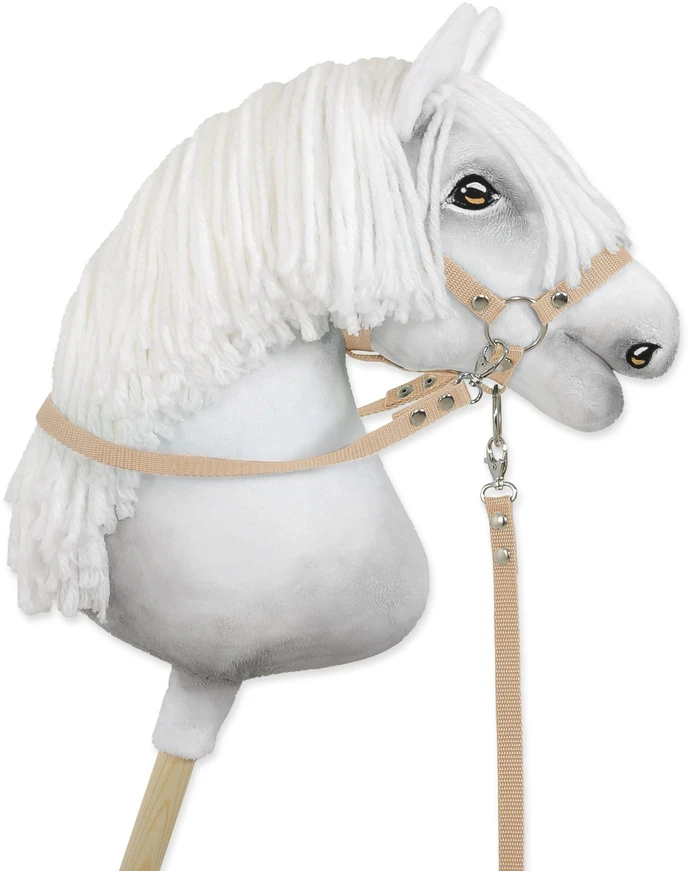 Super Hobby Horse Hobio žirgo kamanos kantarui – smėlio spalvos