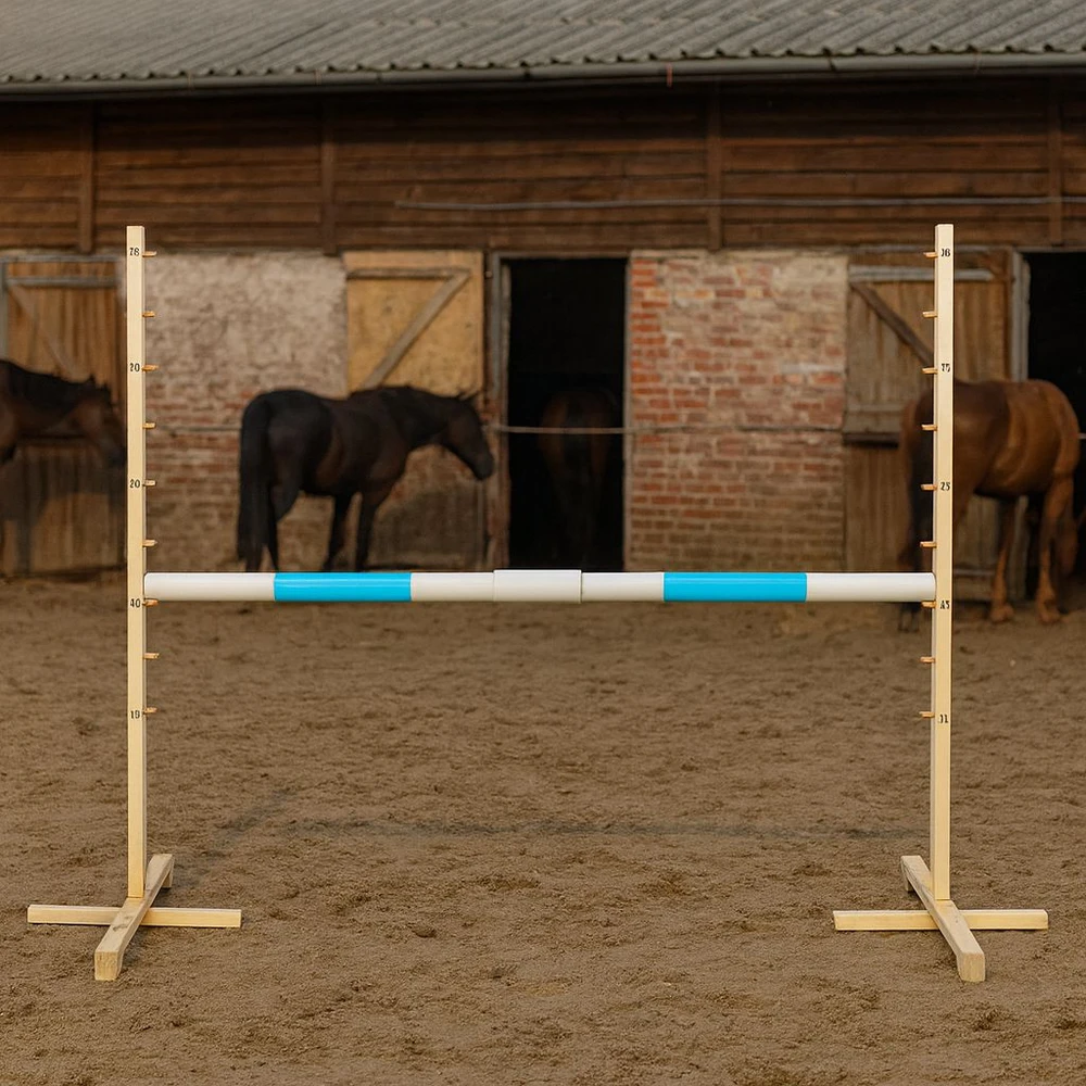 Šuolių kartis hobby horse sportui šviesiai mėlyna 160 cm