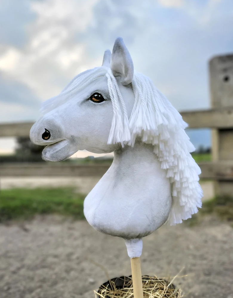 Super Hobby Horse Medinis hobio arkliukas – baltas