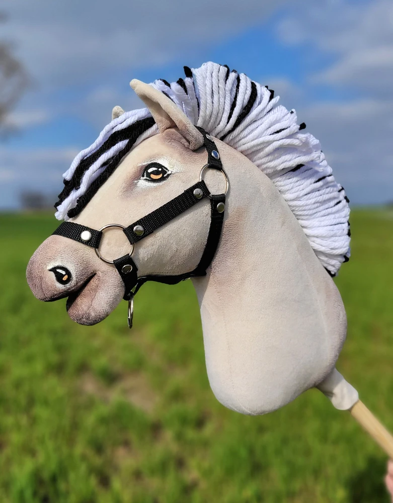 Super Hobby Horse Medinis žirgas su kotu – fjordas Premium