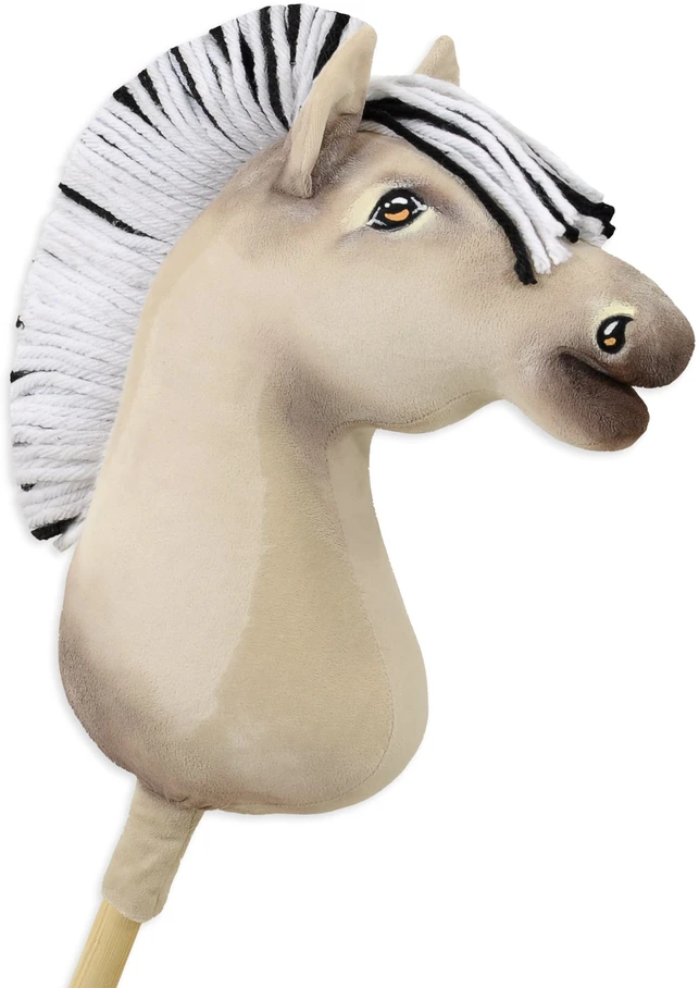 Super Hobby Horse Medinis žirgas su kotu – fjordas Premium
