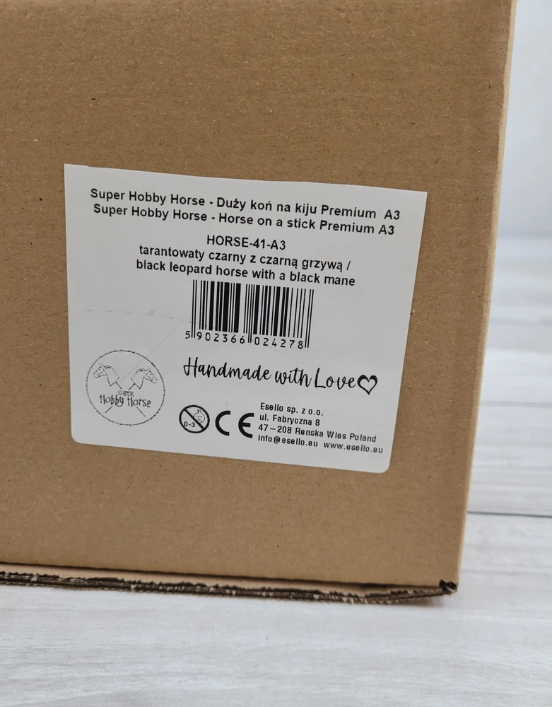 Super Hobby Horse Medinis žirgas su kotu – leopardinis, juoda karčia