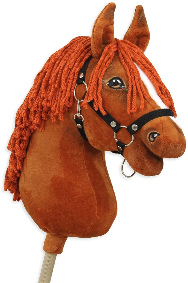 Super Hobby Horse Medinis žaislinis arkliukas – kaštoninis Premium