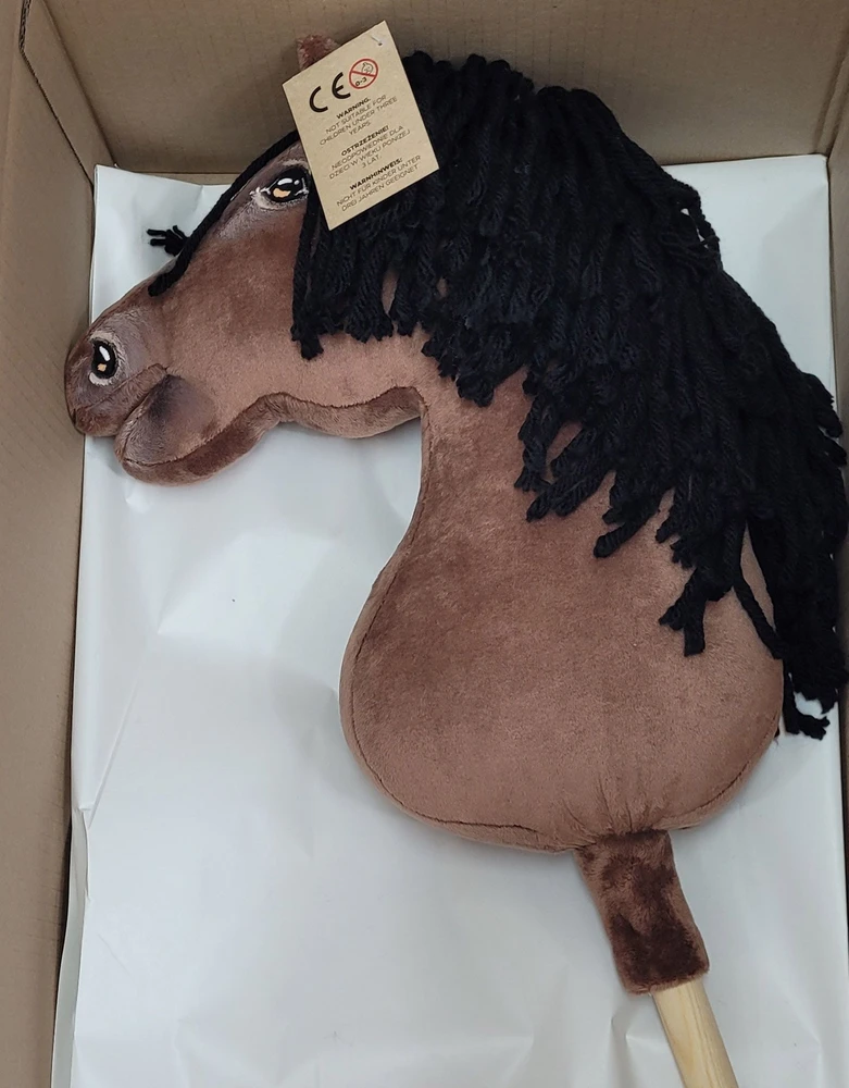 Super Hobby Horse Medinis žirgas su kotu – rudas, Premium