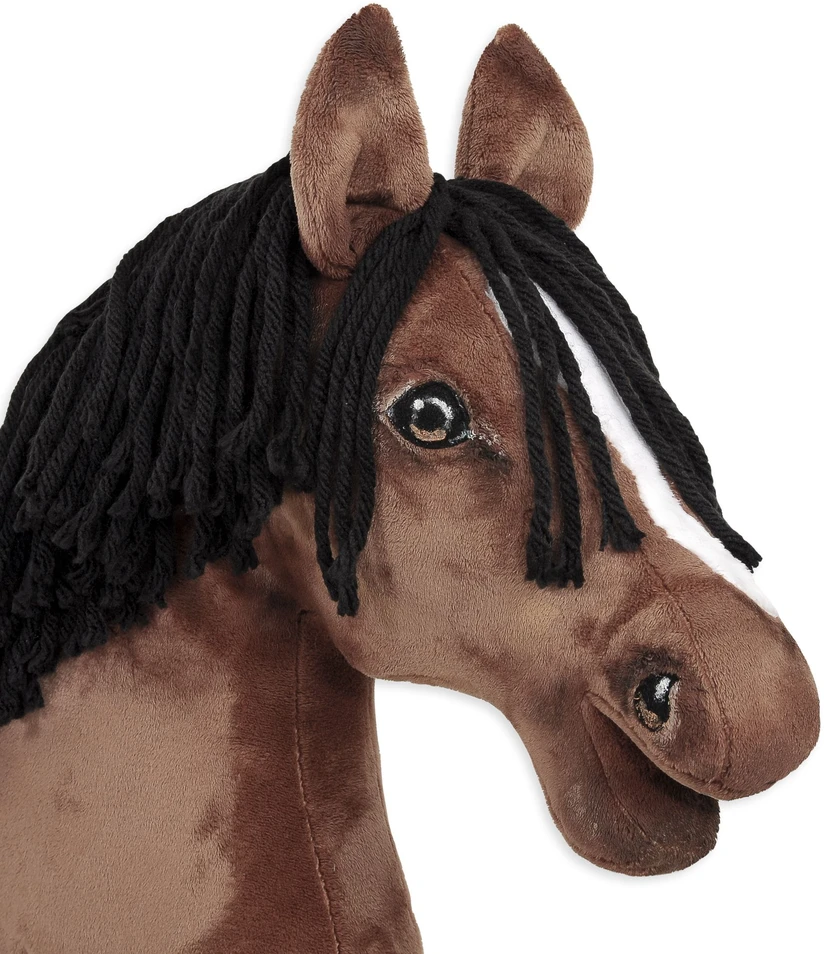 Super Hobby Horse Medinis žirgas su kotu – rudas, Premium
