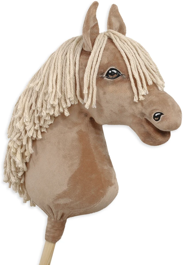 Super Hobby Horse Medinis žirgas su kotu – palomino spalva