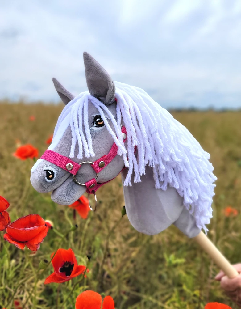Super Hobby Horse Hobby Horse pilkas arkliukas ant lazdos Premium A4