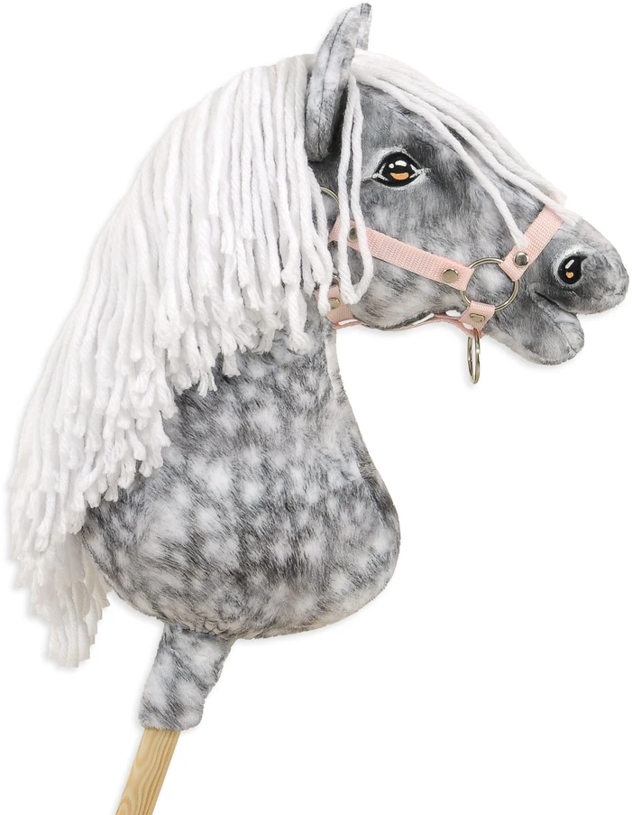 Super Hobby Horse Medinis hobio arkliukas pilkas su balta karčia