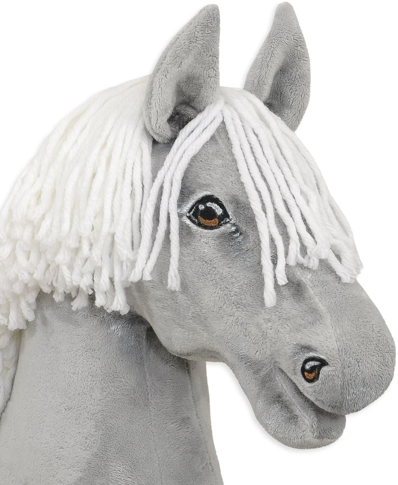 Super Hobby Horse Medinis hobis arkliukas – pilkas su balta karčiais