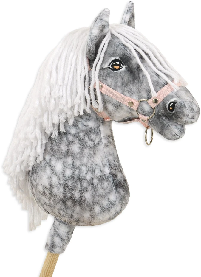 Super Hobby Horse Medinis hobio arkliukas pilkas su balta karčia