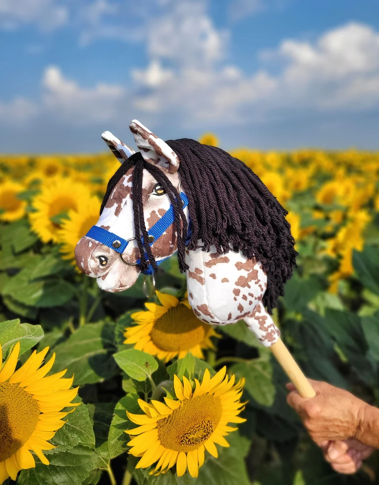 Super Hobby Horse Hobby Horse arkliukas rudas leopardas su juoda karčiene A4