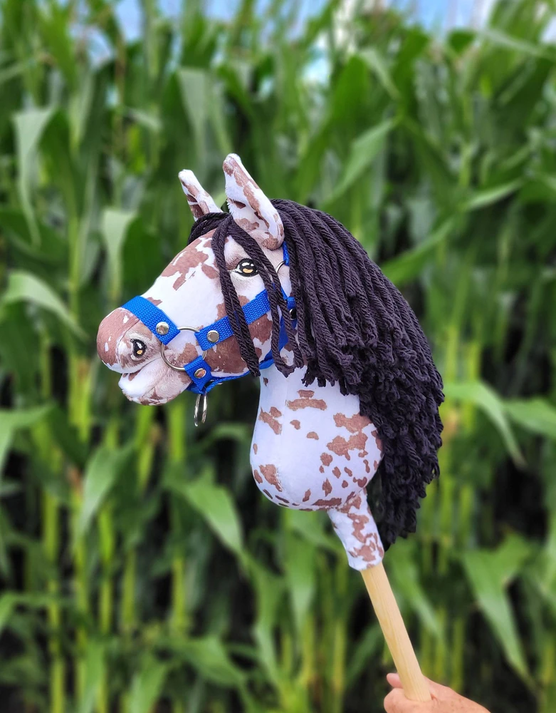 Super Hobby Horse Hobby Horse arkliukas rudas leopardas su juoda karčiene A4