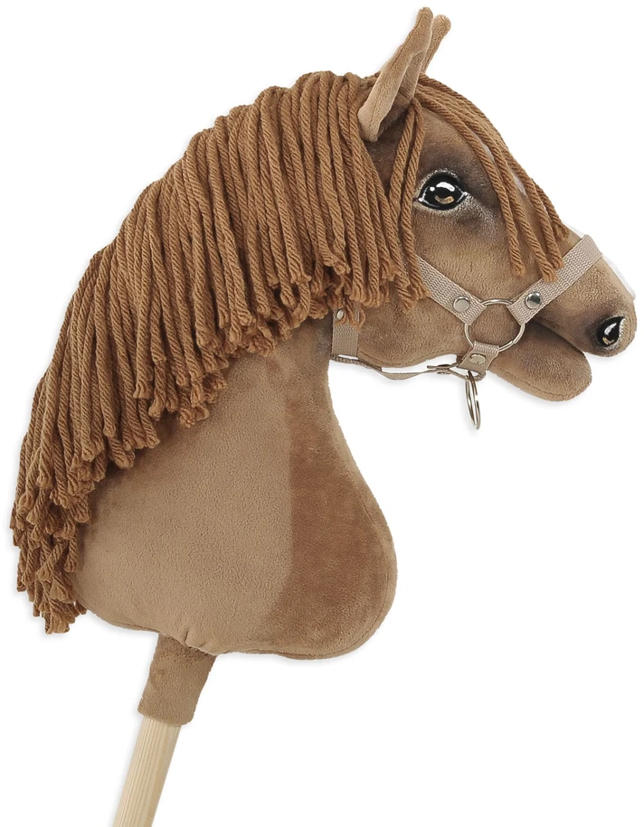 Super Hobby Horse Medinis arkliukas su lazda šviesiai kaštoninis
