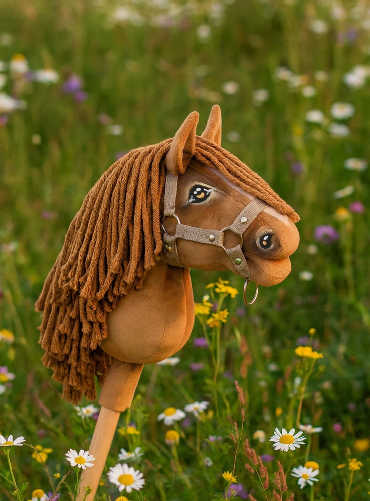 Hobby Horse lazdelinis arkliukas Premium šviesiai kaštoninis A5