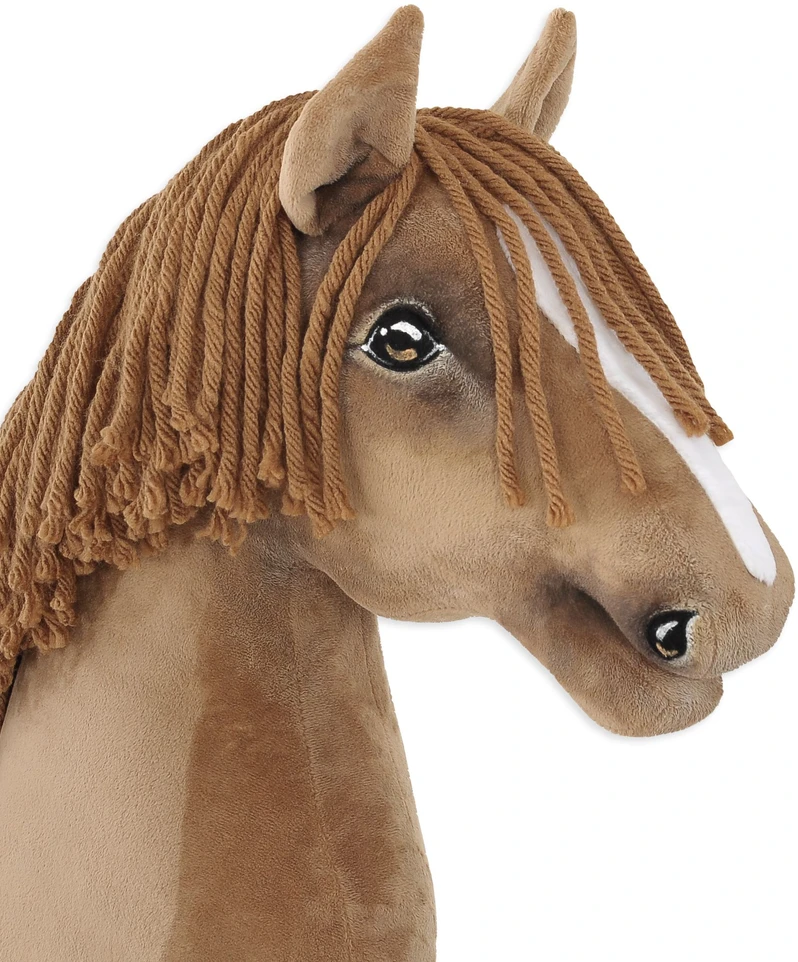 Super Hobby Horse Medinis arkliukas su lazda šviesiai kaštoninis