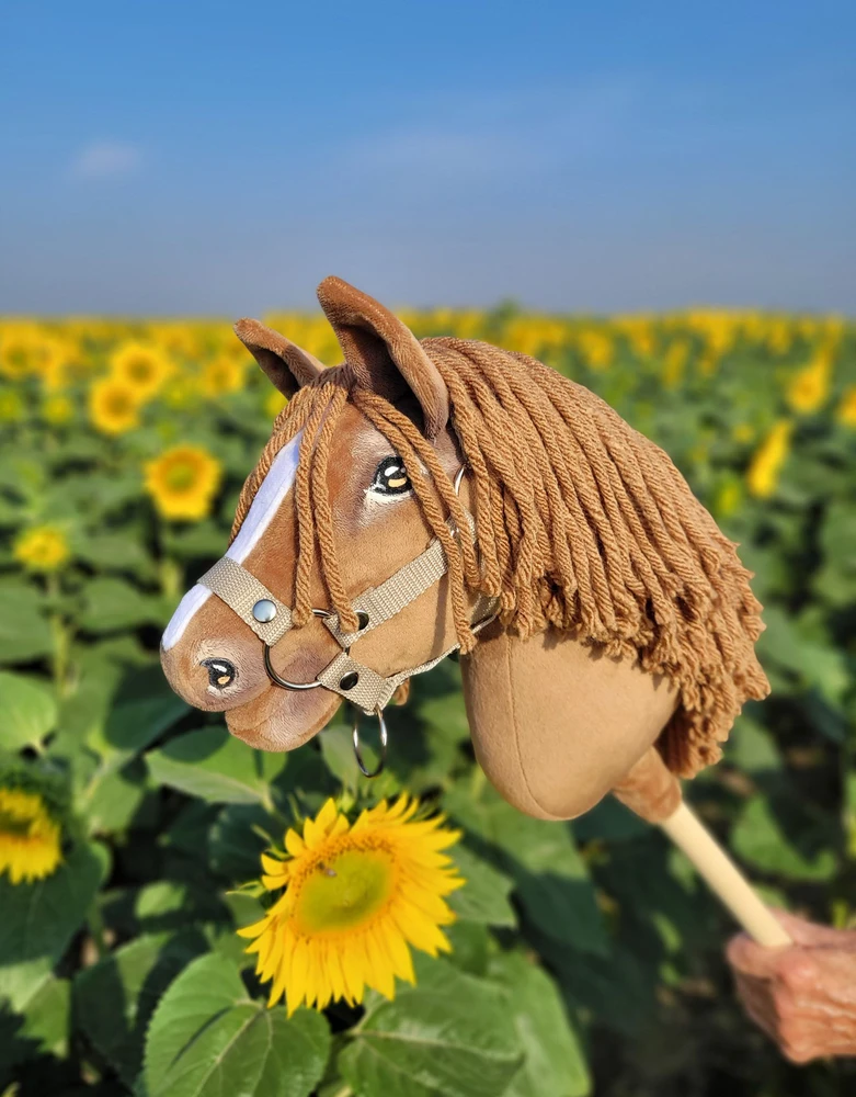Super Hobby Horse Hobby Horse lazdelinis arkliukas Premium šviesiai kaštoninis A4