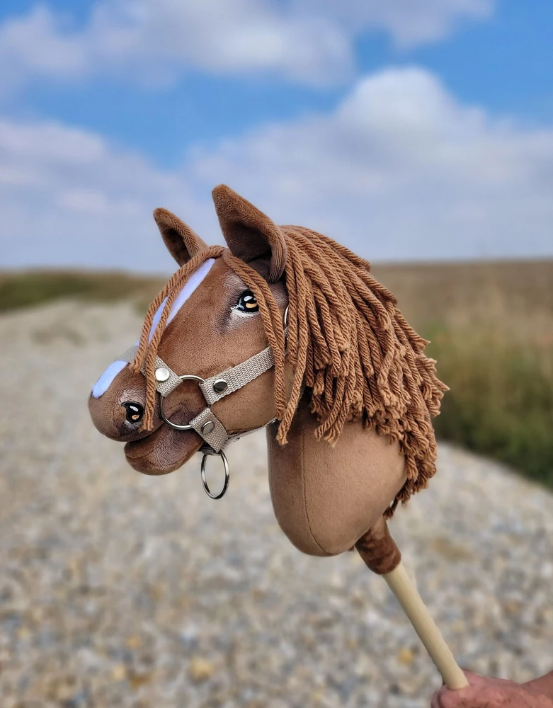 Super Hobby Horse Hobby Horse lazdelinis arkliukas Premium šviesiai kaštoninis A4