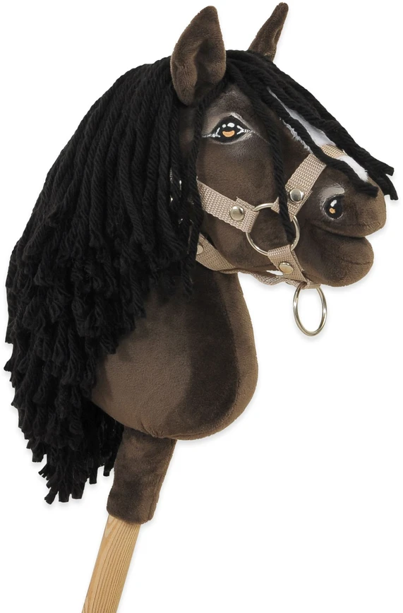 Hobby Horse lazdelinis arkliukas Premium tamsaus bėro atspalvio A5