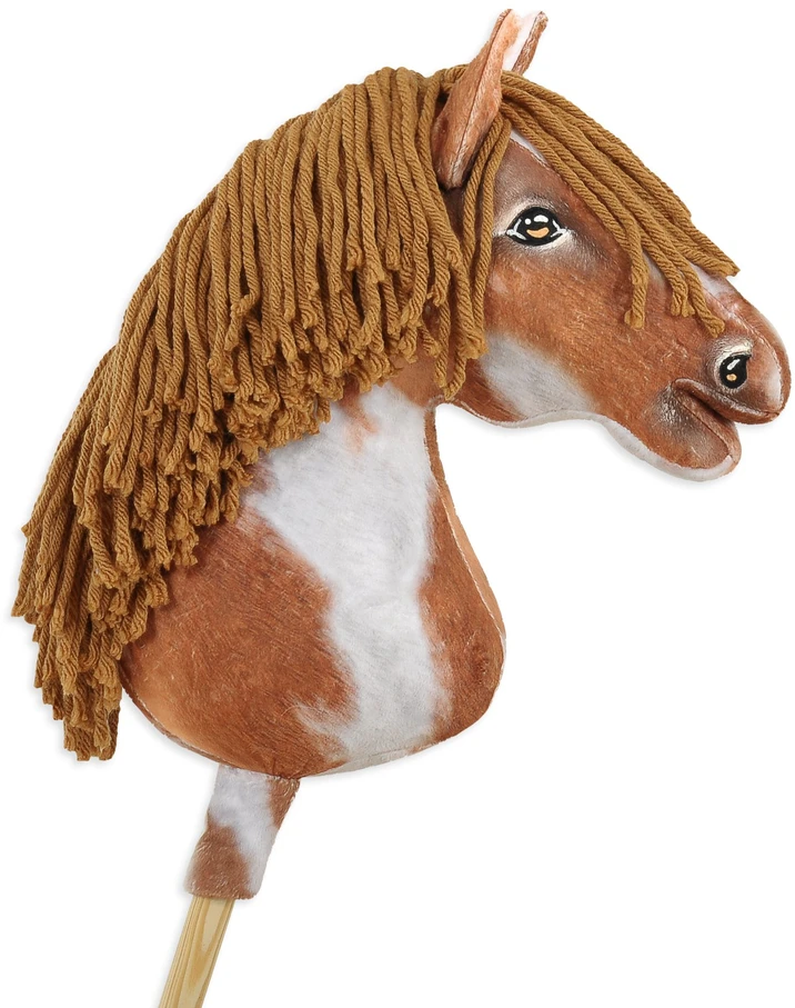 Super Hobby Horse Medinis hobio arkliukas rudas su karčiais