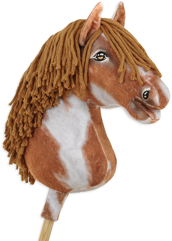 Super Hobby Horse Medinis hobio arkliukas rudas su karčiais