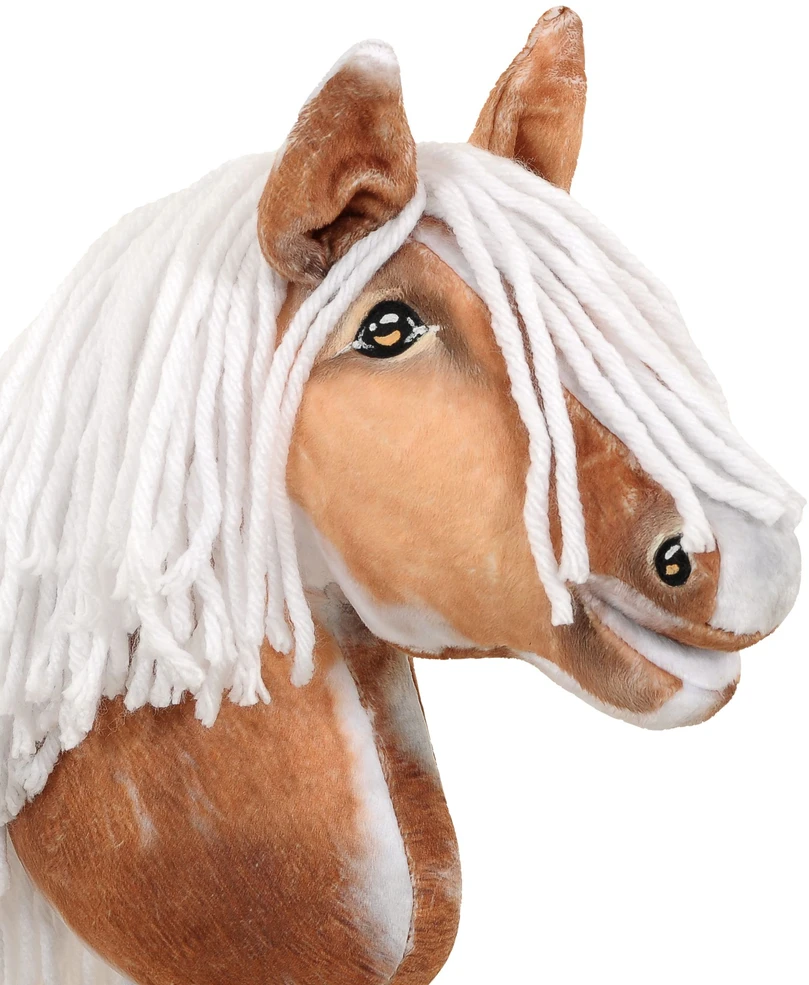 Hobby Horse lazdelinis arkliukas tobiano bay su balta karčiene Super Hobby Horse Premium