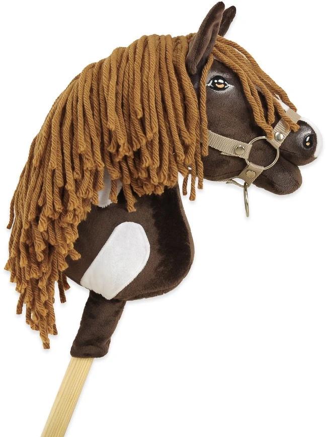Super Hobby Horse Hobby Horse lazdelinis arkliukas Super Premium western tamsaus bėro atspalvio A4