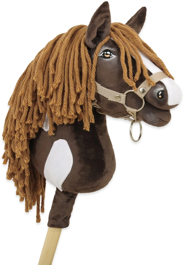 Super Hobby Horse Hobby Horse lazdelinis arkliukas Super Premium western tamsaus bėro atspalvio A4
