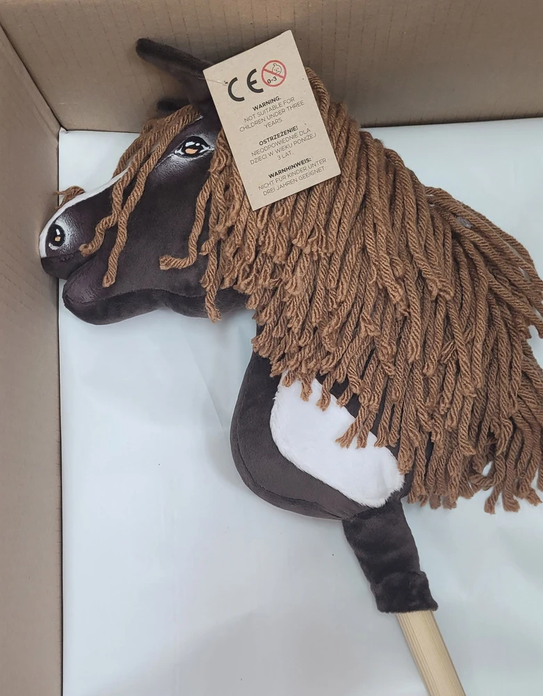 Super Hobby Horse Hobby Horse lazdelinis arkliukas Super Premium western tamsaus bėro atspalvio A4