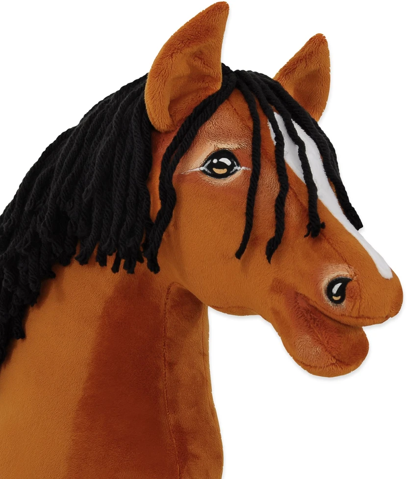 Super Hobby Horse Medinis žaislinis arkliukas šviesiai rudas Premium