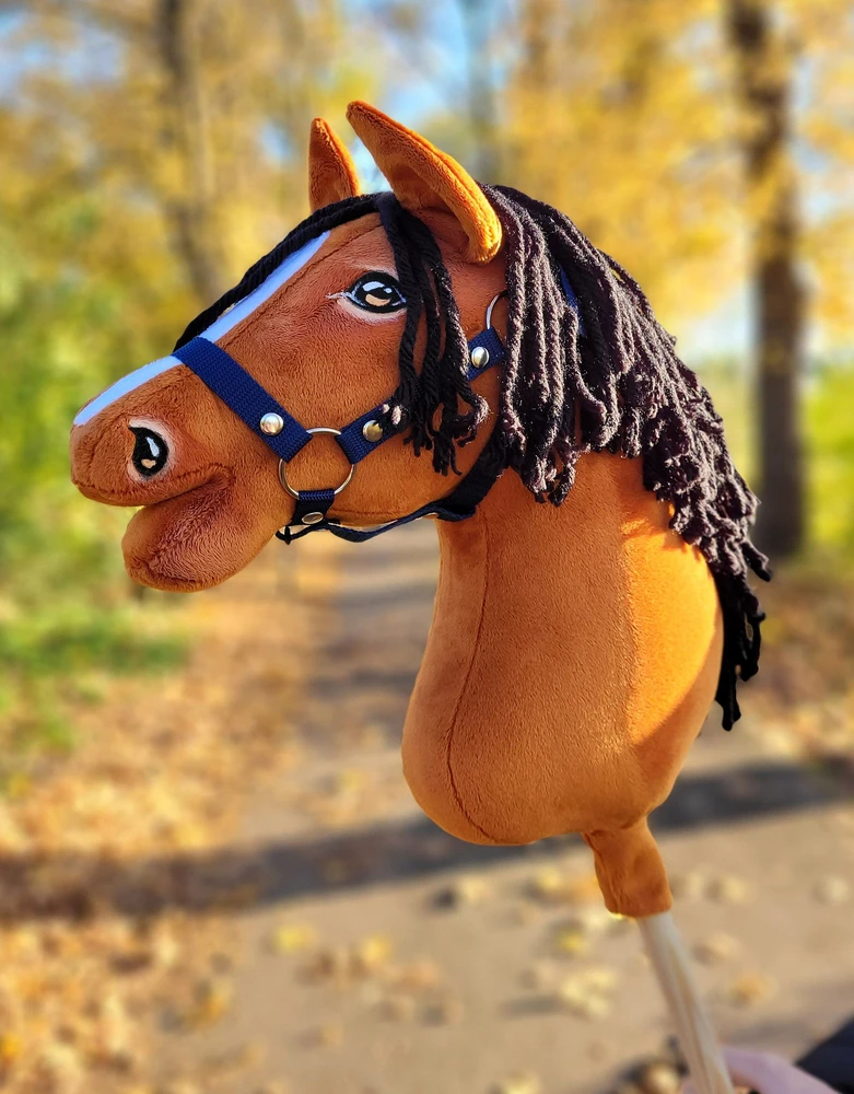 Super Hobby Horse Medinis žaislinis arkliukas šviesiai rudas Premium